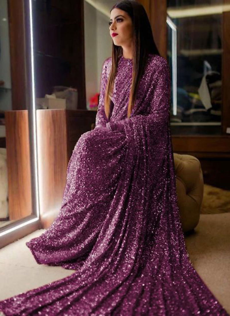 Amar 159 2 New Designer Party Wear Sequence Party Wear Georgette Saree